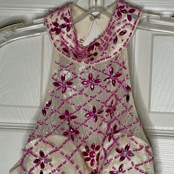 Dresses & Skirts - EUC! Fuchsia Jewel / Beaded Tulle 2-Piece Party Dress Short Homecoming Prom